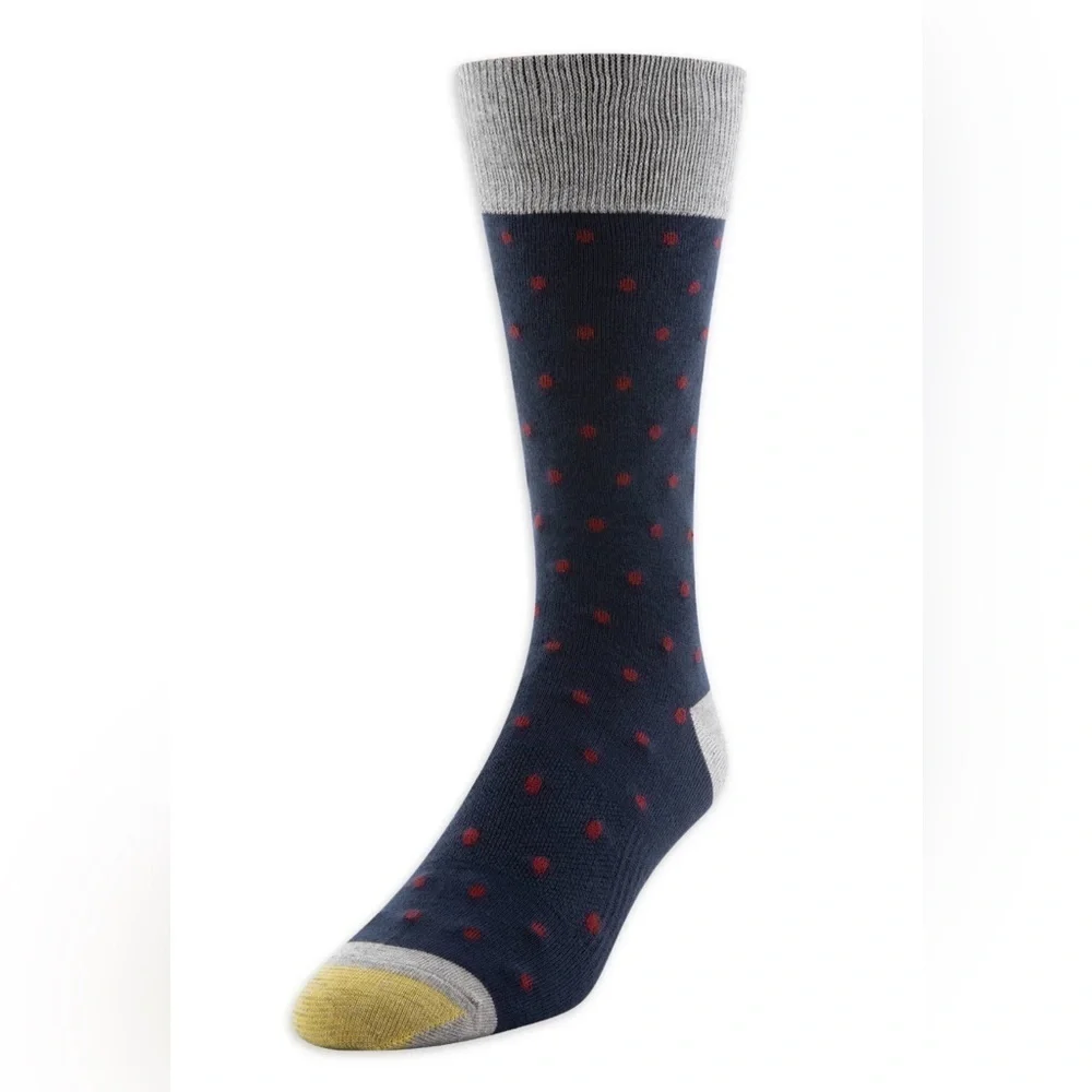 Gold Toe Dress Stripe Dots Crew Socks, 3pk